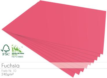 Scrapbooking-/ Bastelpapier 240g/m² DIN A3 in fuchsia