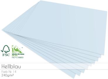 Scrapbooking-/ Bastelpapier 240g/m² DIN A3 in hellblau