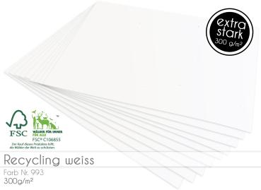 Scrapbooking-/ Bastelpapier 300g/m² DIN A3 in recycling weiss