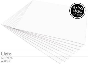 Scrapbooking-/ Bastelpapier 300g/m² DIN A3 in weiss (extra stark)