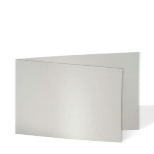 Doppelkarte - Faltkarte 300g/m² DIN A6 quer in metallic champagner