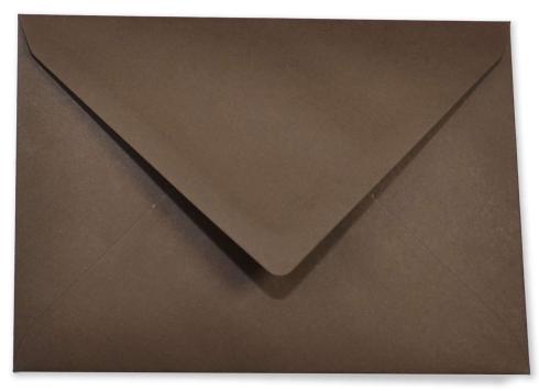Briefumschläge - Briefhüllen in nussbraun, DIN B6 120g/m² oF, Nassklebung