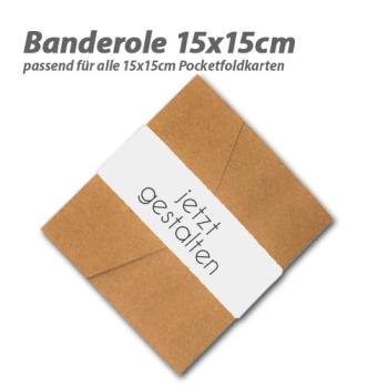 Banderole blanko für 15x15cm Pocketfold Karte (eigenes Design)