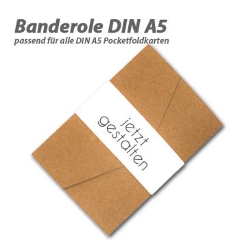 Banderole blanko für A5 Pocketfold Karte (eigenes Design)