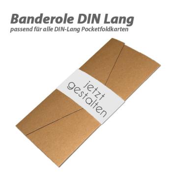 Banderole blanko für DIN Lang Pocketfold Karte (eigenes Design)
