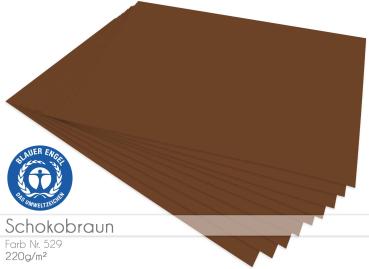 Cardstock "Basic" - Bastelkarton 220g/m² DIN A4 in schokobraun