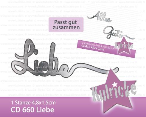 Kulricke Stanzschablone "Liebe" Craft Die | Wortstanze | Stanze