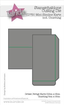 Kulricke Stanzschablone "Mini Slimline Karte incl. Umschlag" Craft Die