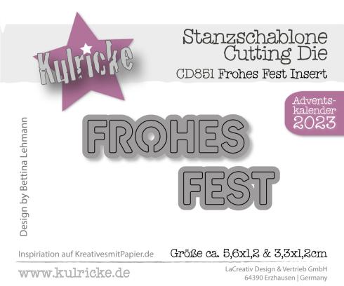 Kulricke Stanzschablone "Frohes Fest" Craft Die 