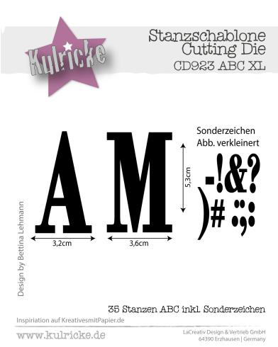 Kulricke Stanzschablone "ABC XL" Craft Die | 35x Metallstanzen