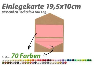 Einlegekarte - Cardstock 19,5x10cm für DIN Lang Pocketfold