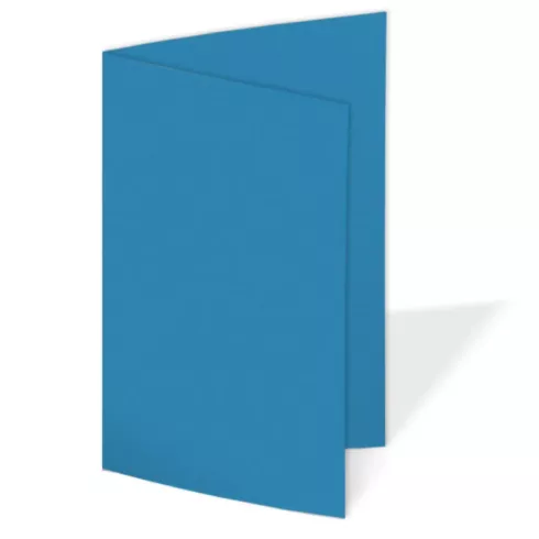 Doppelkarte - Faltkarte 240g/m² DIN A6 in pazifikblau