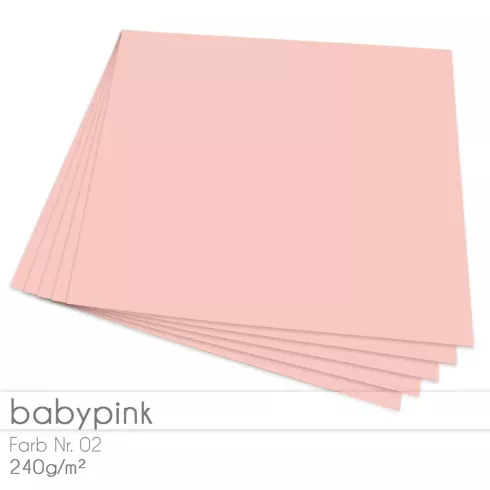 Cardstock "Premium" 12"x12" 240g/m² (30,5 x 30,5cm) in babypink