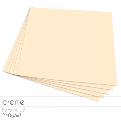 Cardstock "Premium" 12"x12" 240g/m² (30,5 x 30,5cm) in creme