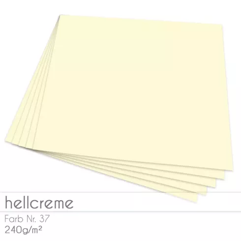 Cardstock "Premium" 12"x12" 240g/m² (30,5 x 30,5cm) in hellcreme