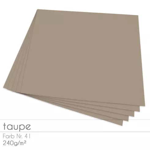 Cardstock "Premium" 12"x12" 220g/m² (30,5 x 30,5cm) in taupe