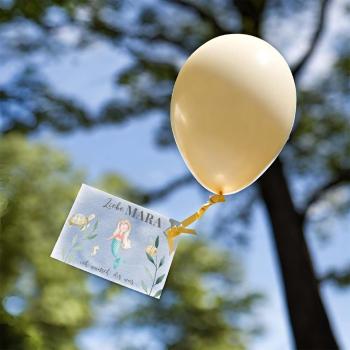 Luftballonkarten "Meerjungfrau" | Ballonkarte | Taufe | Geburtstag | Hochzeit | Geschenkidee