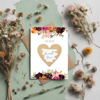 Rubbelkarte DIN A6 "Autumn Florals" | Rubbellose | Postkarten | Gutscheine | Glückslos