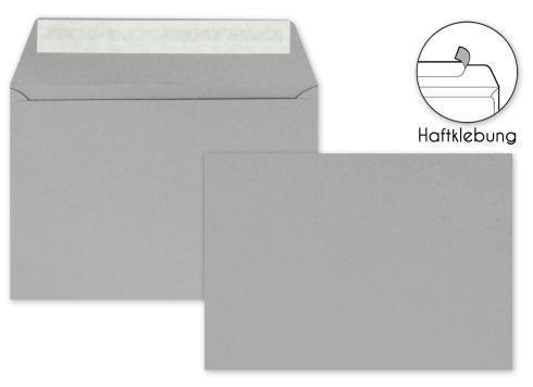 Briefumschlag DIN C6 120g/m² oF Haftklebung in seidengrau