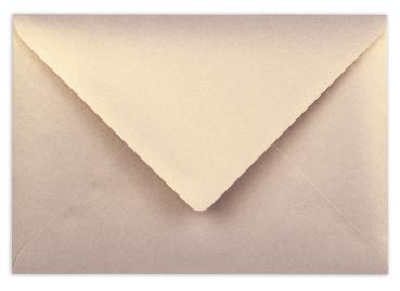 Briefumschläge - Briefhüllen in metallic-puderrosa, DIN A5 125g/m² oF, Nassklebung