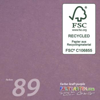 Cardstock "Recycling" 12"x12" 220g/m² (30,5 x 30,5cm) in kraft purple