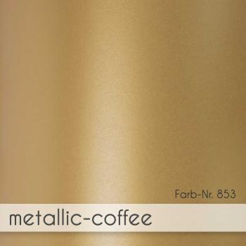 Passepartoutkarte rechteck 3-Fach DIN A6 in metallic-coffee