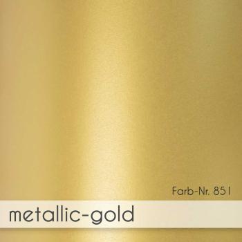 Trippelkarte - Leporello 250g/m² DIN A6 3-Fach in metallic gold