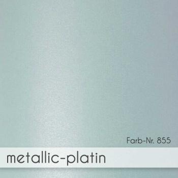 Passepartoutkarte rechteck 3-Fach DIN B6 in metallic-platin