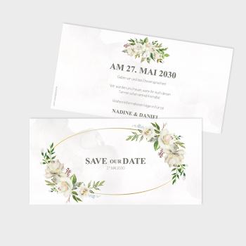 Save the Date "Antique White" DIN Lang
