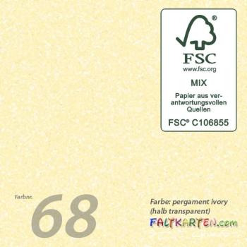 Cardstock - Bastelpapier 230g/m² DIN A4 in pergament ivory (Vellum)