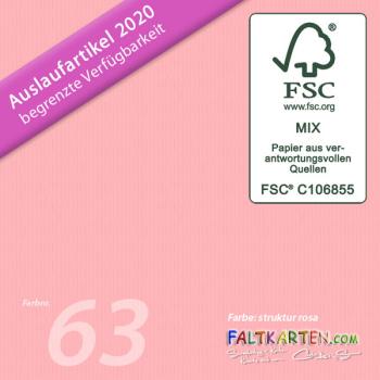 Doppelkarte - Faltkarte 220g/m² DIN B6 in struktur rosa