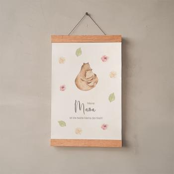 Spruchposter "Mama Bär" | Geschenkidee | Personalisiert | Muttertag | Wanddeko