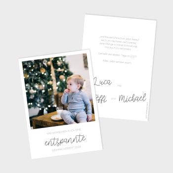 Weihnachtskarte "XL Polaroid" A6 weiß