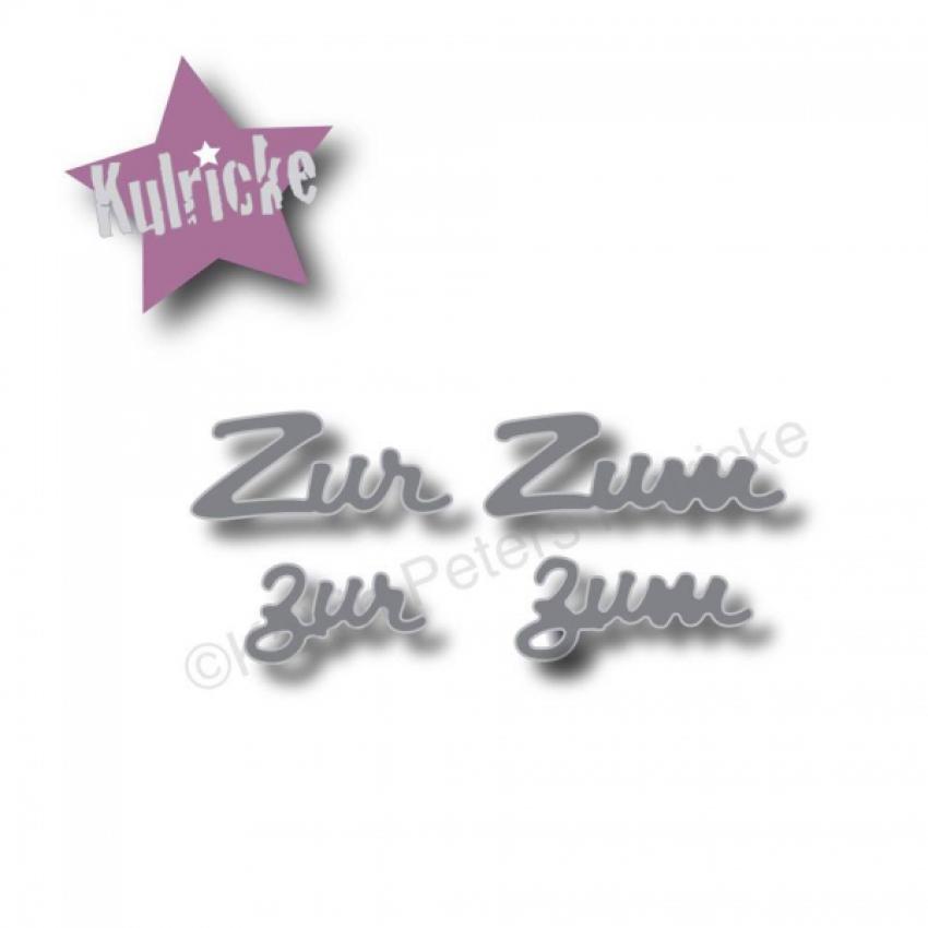 Kulricke Stanzschablone "Zur & Zum" Craft Die | Wortstanze | Stanze