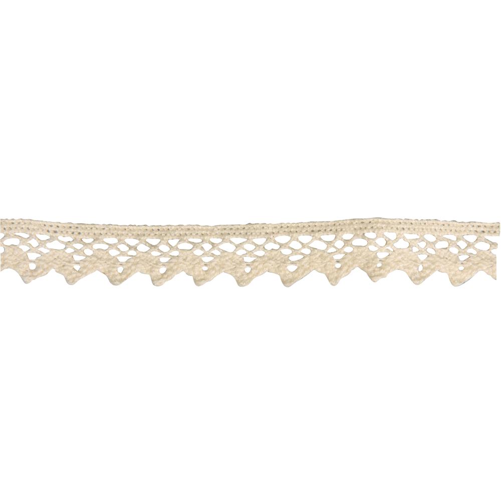 Baumwoll-Bordüre "Jasmina" beige 0,8cm - 3m