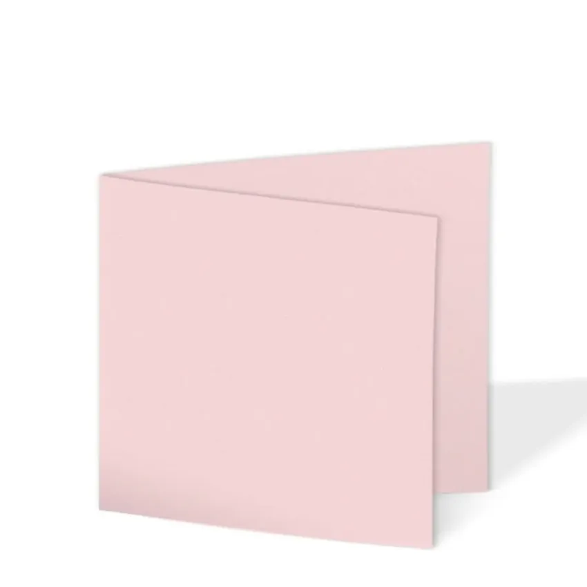 Doppelkarte - Faltkarte 10x10cm, 240g/m² in babypink