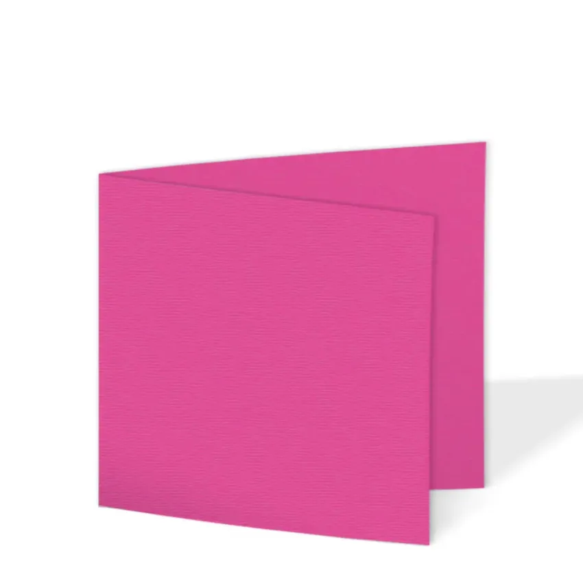 Doppelkarte - Faltkarte 10x10cm, 220g/m² in struktur pink