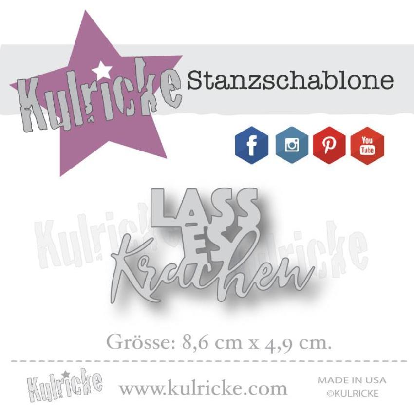 Kulricke Stanzschablone "Lass es krachen" Craft Die | Wortstanze | Stanze