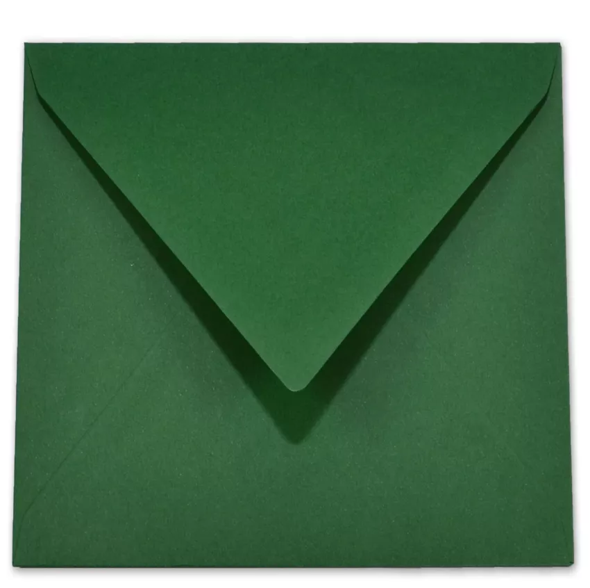 Briefumschlag quadratisch 16x16cm in dunkelgrün