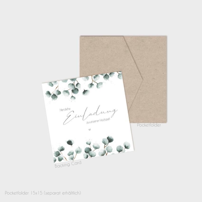 Einlegekarten-Bundle "Geometric Eukalyptus" Quadrat | 2