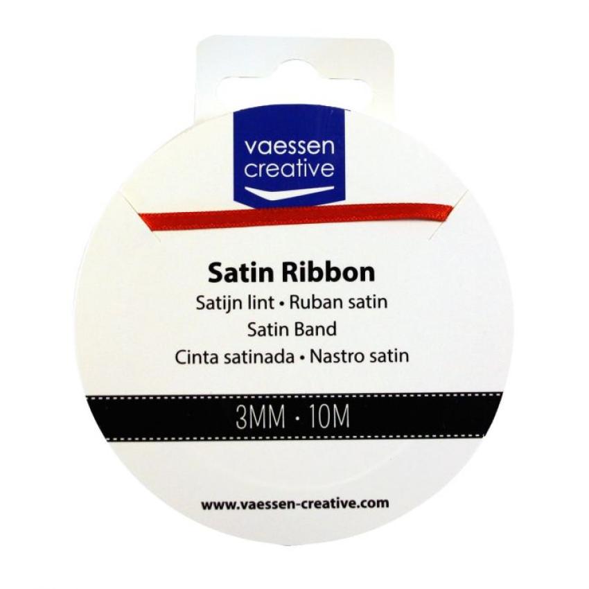 Vaessen Creative - Satinband 3mm 10m mohnrot