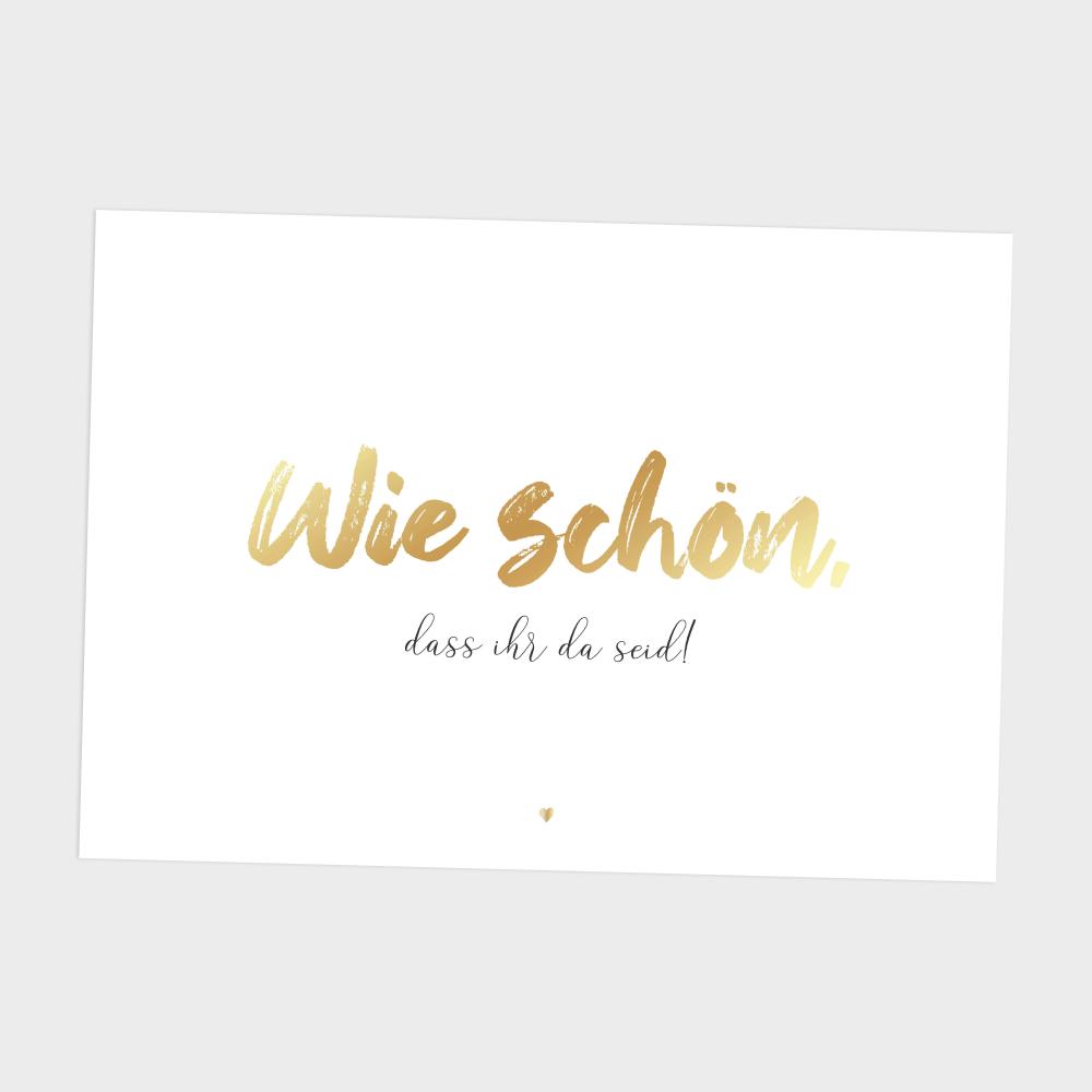 Metallicposter "Wie schön" | Goldposter | Familienposter | Personalisiertes Poster | Wanddeko