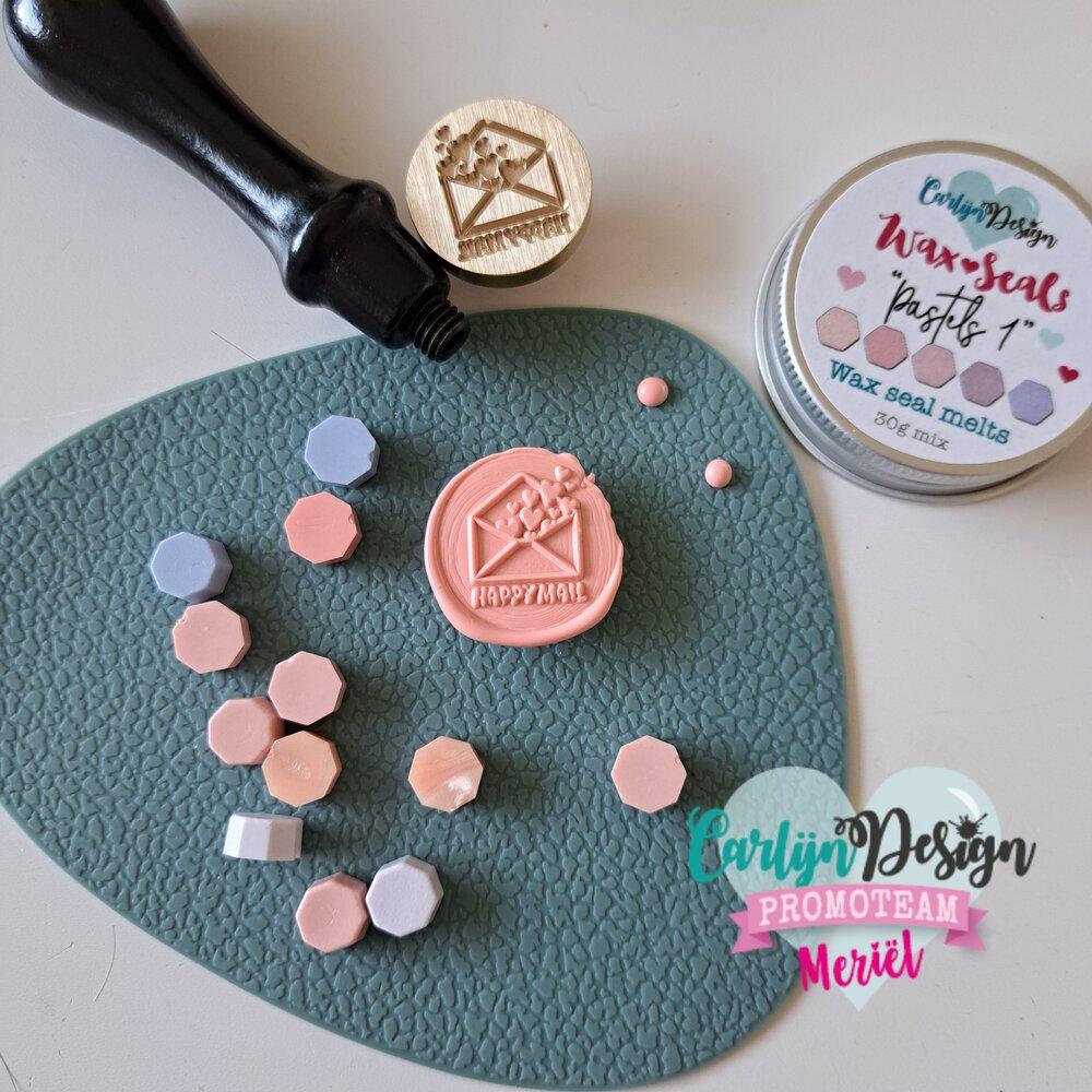 Carlijn Design - Wachssiegel Stempel "Happy Mail 1" Wax Seal Stamp 7