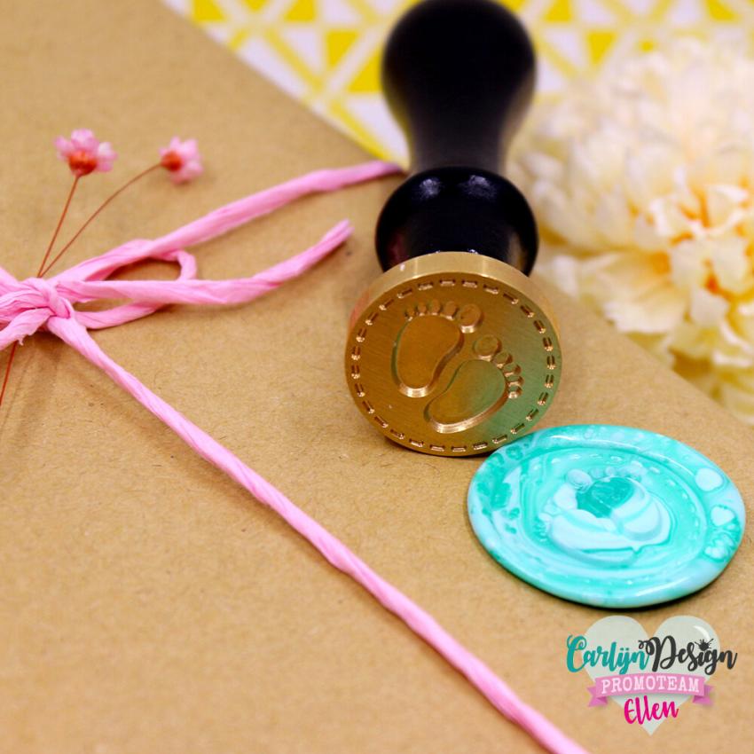 Carlijn Design - Wachssiegel Stempel "Baby Füße" Wax Seal Stamp 9