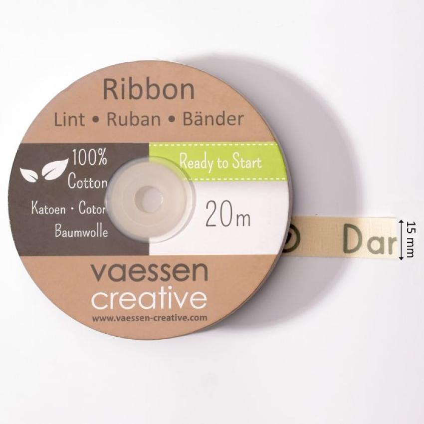 Vaessen Motivband/Text 15mm "Dankeschön" 20m