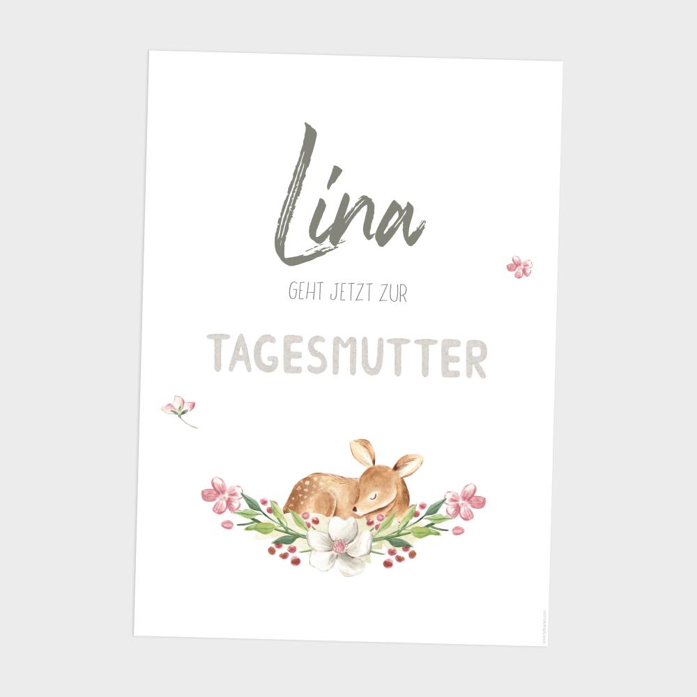 Tagesmutter-Kind "Waldtiere" | Einschulung | Meilensteintafel | Geschenk 1. Geburtstag | Personalisiertes Geschenk