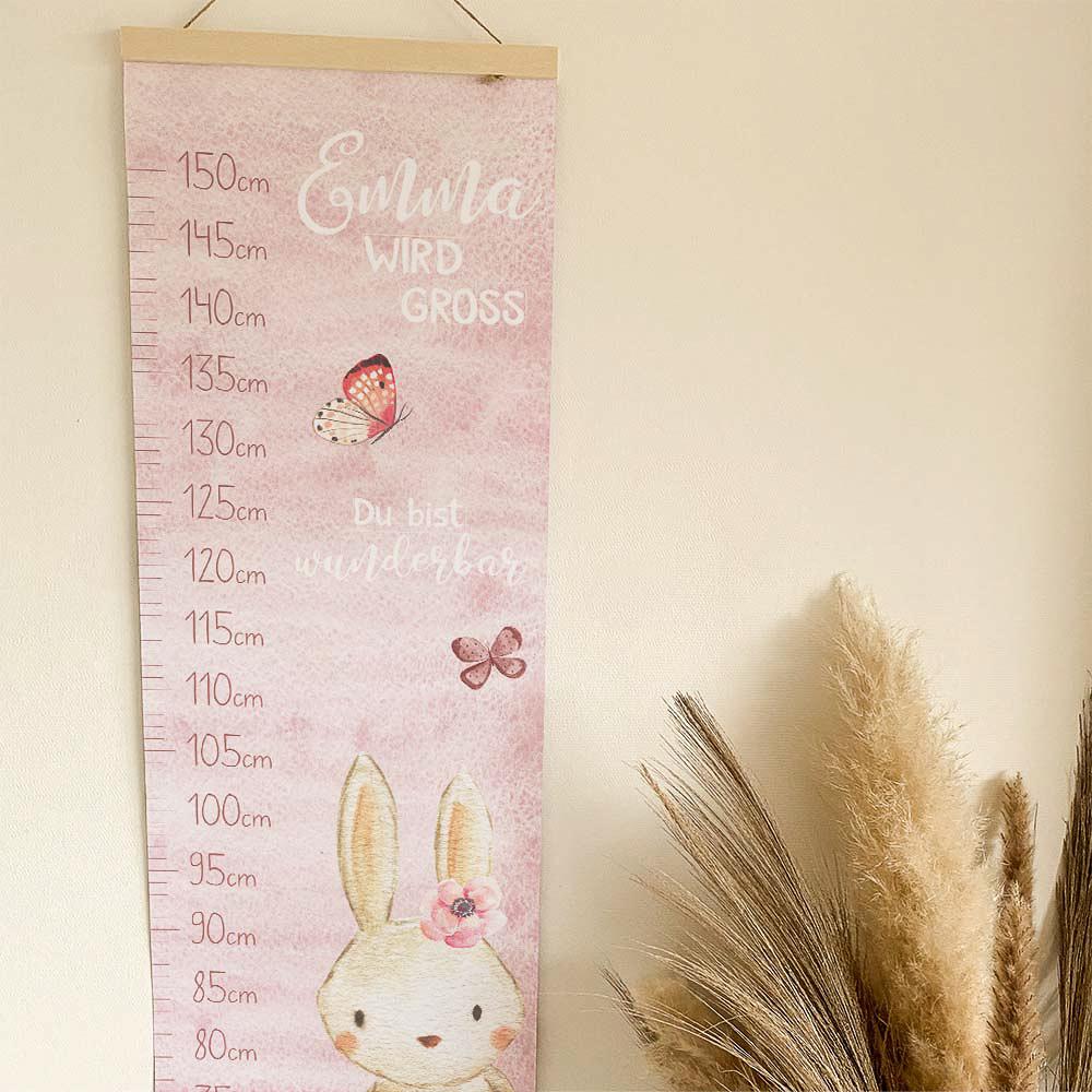 Messleiste "Hase" | Messlatte | Geschenkidee | Personalisiertes Geschenk | Kinderzimmerdeko