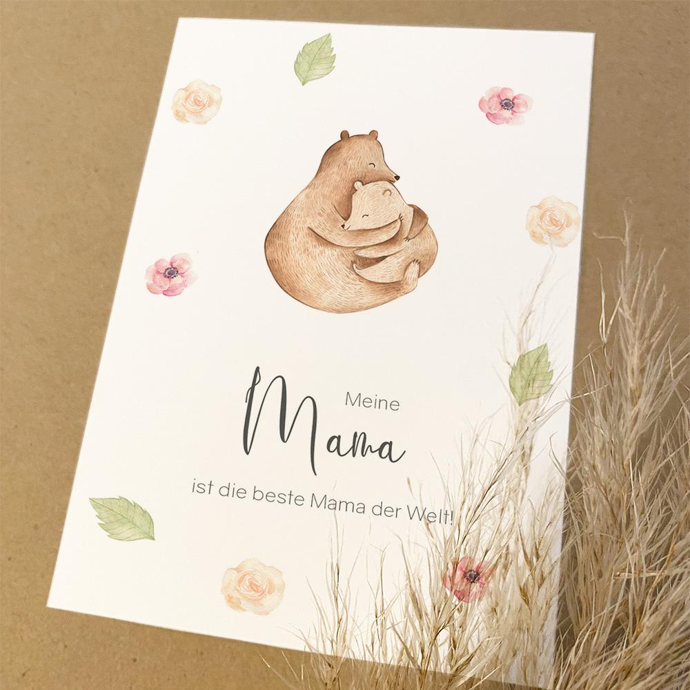 Spruchposter "Mama Bär" | Geschenkidee | Personalisiert | Muttertag | Wanddeko