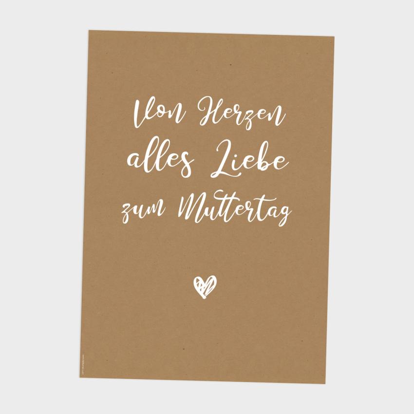 Spruchposter "Kraft Weiß" | Geschenkidee | Personalisiert | Muttertag | Wanddeko