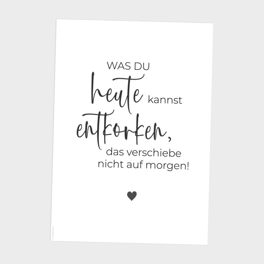 Spruchposter "Was du heute kannst" | Geschenkidee | Personalisiert | individuelles Bild | Wanddeko